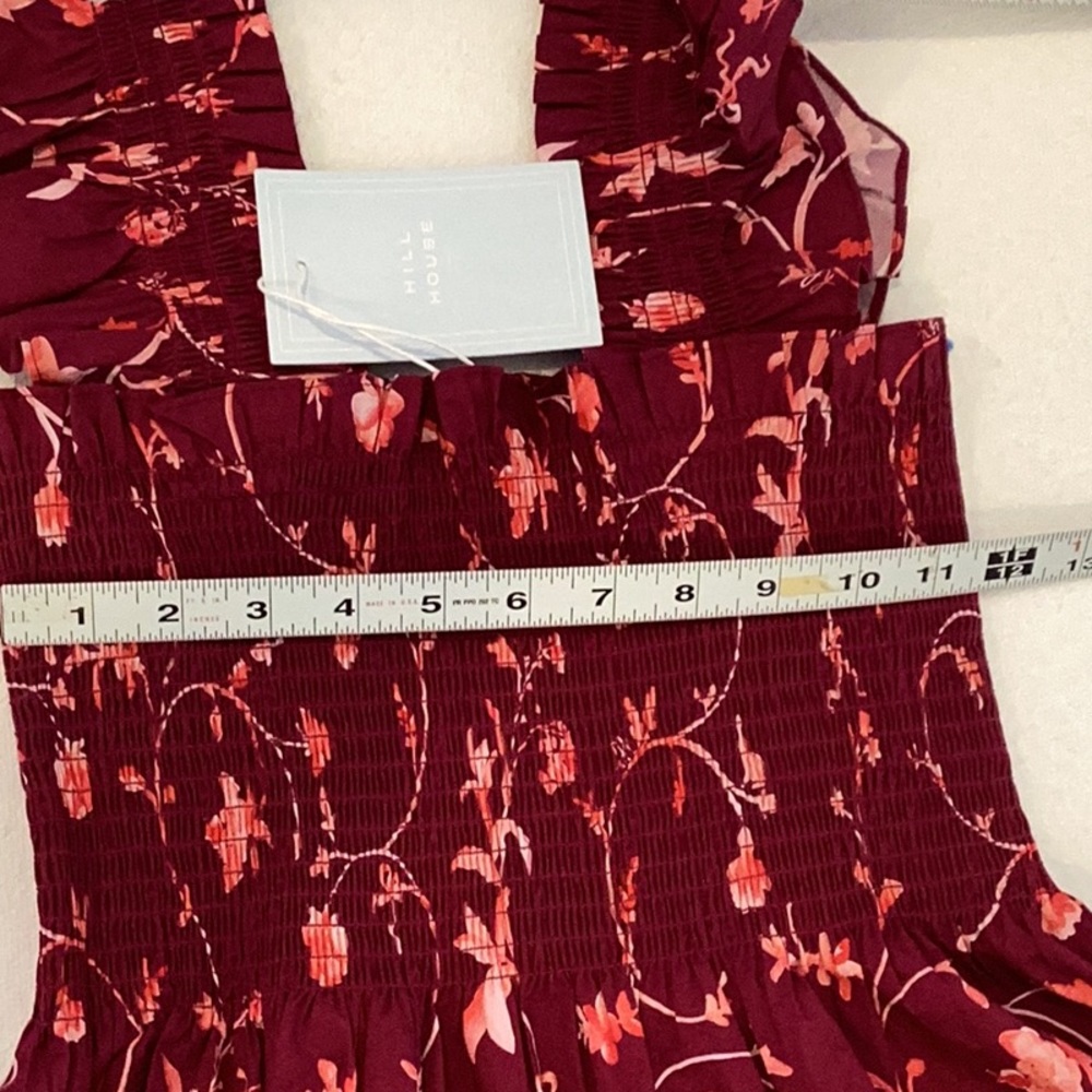 NEW Hill House The Ellie Nap Dress in Burgundy Botanical XS - Picture 10 of 16